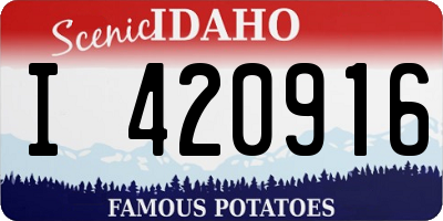 ID license plate I420916