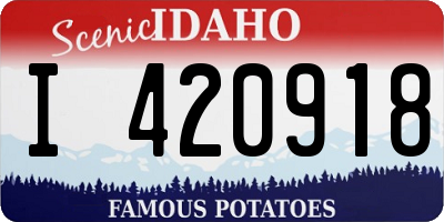 ID license plate I420918
