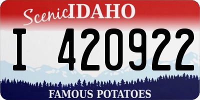 ID license plate I420922