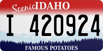 ID license plate I420924