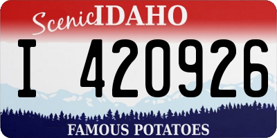 ID license plate I420926