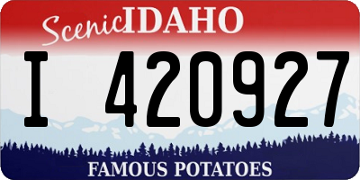 ID license plate I420927