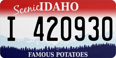 ID license plate I420930