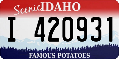 ID license plate I420931