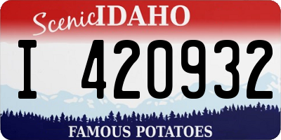 ID license plate I420932