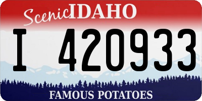 ID license plate I420933