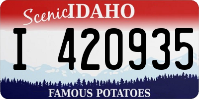 ID license plate I420935