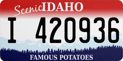 ID license plate I420936