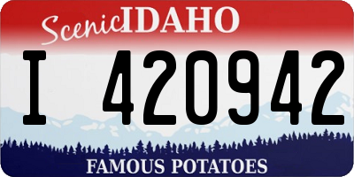 ID license plate I420942