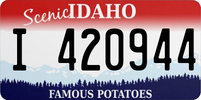 ID license plate I420944