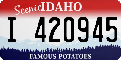 ID license plate I420945