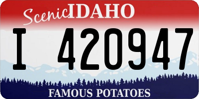 ID license plate I420947