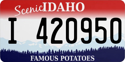 ID license plate I420950