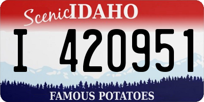 ID license plate I420951