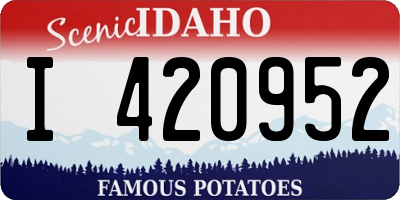 ID license plate I420952
