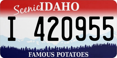 ID license plate I420955