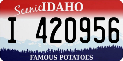 ID license plate I420956