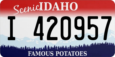 ID license plate I420957
