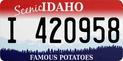 ID license plate I420958