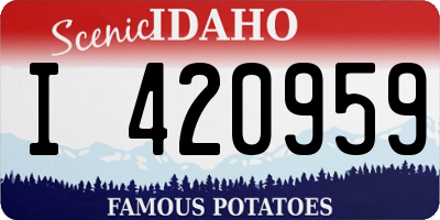 ID license plate I420959
