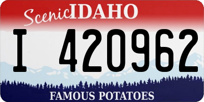 ID license plate I420962