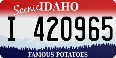 ID license plate I420965