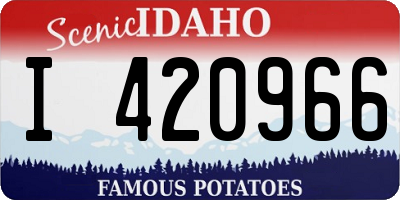 ID license plate I420966