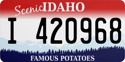 ID license plate I420968