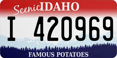 ID license plate I420969