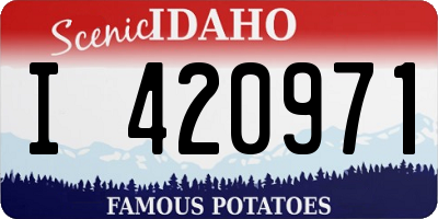 ID license plate I420971