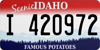 ID license plate I420972