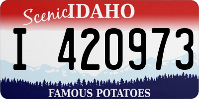 ID license plate I420973