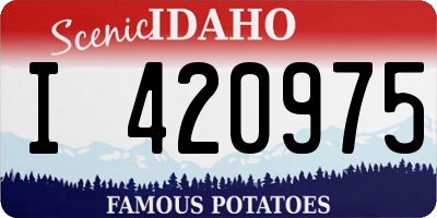 ID license plate I420975