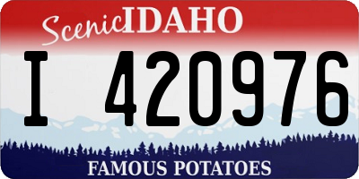 ID license plate I420976