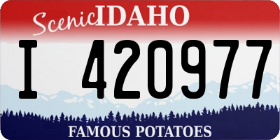 ID license plate I420977