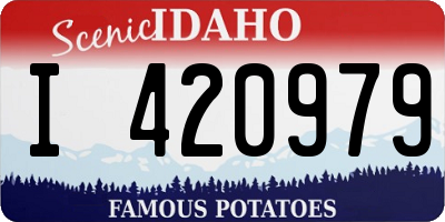 ID license plate I420979