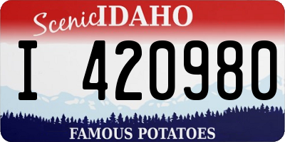 ID license plate I420980