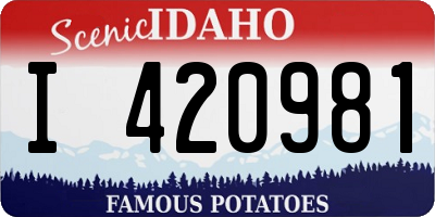 ID license plate I420981