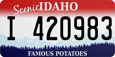 ID license plate I420983