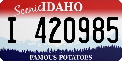 ID license plate I420985