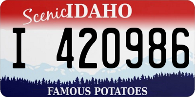 ID license plate I420986