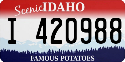 ID license plate I420988