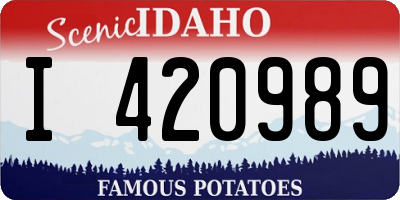ID license plate I420989