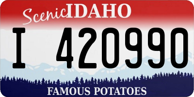ID license plate I420990