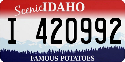 ID license plate I420992