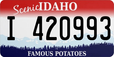 ID license plate I420993