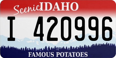 ID license plate I420996