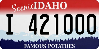 ID license plate I421000