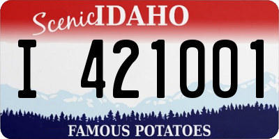 ID license plate I421001