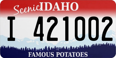 ID license plate I421002